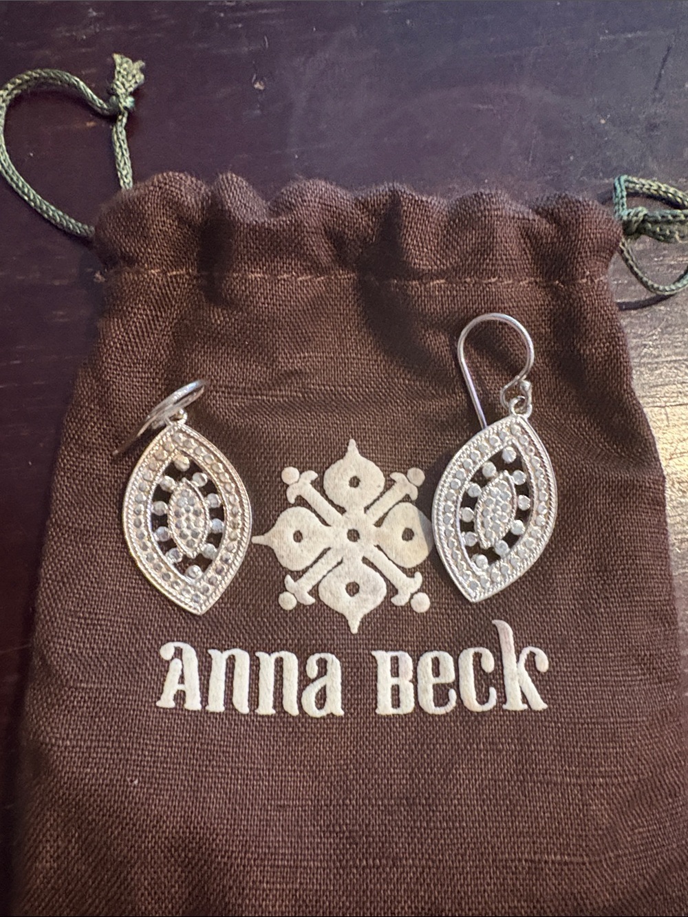 Anna Beck Sterling Silver pendant earrings